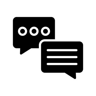 konuşma sohbet simgesi vektör illüstrasyonu