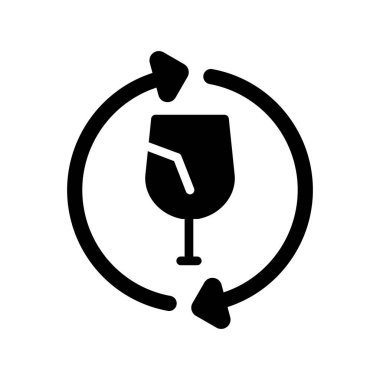 Şarap kadehinin vektör simgesi.