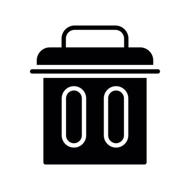 Bin Glyph Vektör Simgesi Tasarımı