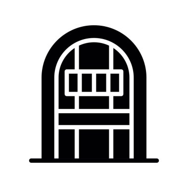 Modern yapı simgesinin vektör illüstrasyonu