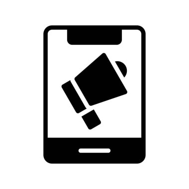 mobile marketing vector glyph icon design