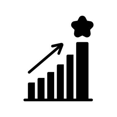 vector illustration of growing graph icon