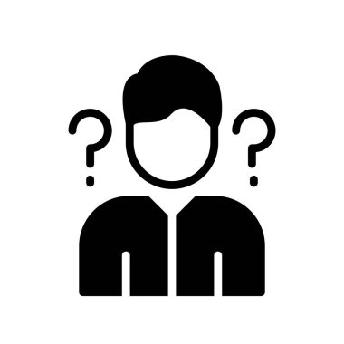 Soru vektörü düz simgesi