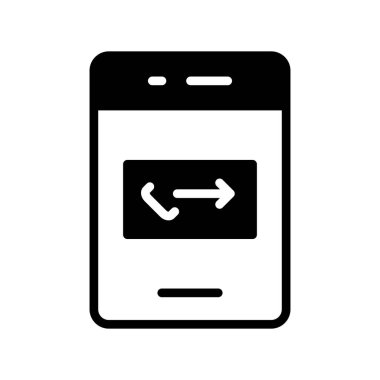 mobil vektör düz renk simgesi