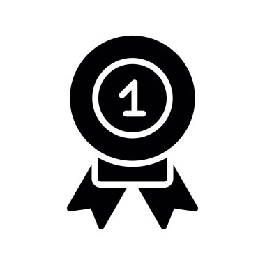 Beyaz arka plan üzerinde madalya şeffaf işareti izole madalya simge vektör