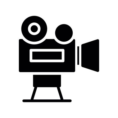 Megafonlu bir sinema kamerası.