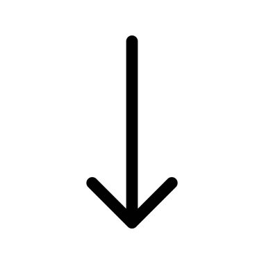 ok yönü aşağı ana hat biçiminde simge