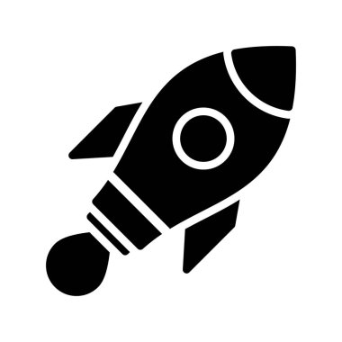 roket ikonu vektör illüstrasyonu
