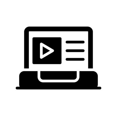 video vektör düz simge