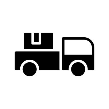 Kamyon ikon vektörü. izole edilmiş sınır sembolü çizimi