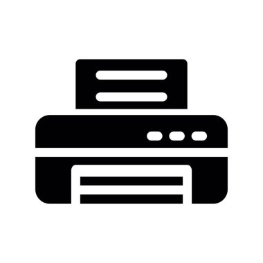 Yazıcı vektör simgesi. düz vektör simgesi.