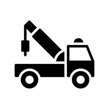 Beyaz arkaplanda inşaat simgesi çizimi