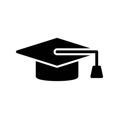 mezuniyet başlığı simgesi beyaz arkaplanda