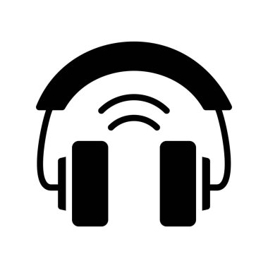 Kolayca değiştirebilen veya düzenleyebilen kulaklık vektör simgesi