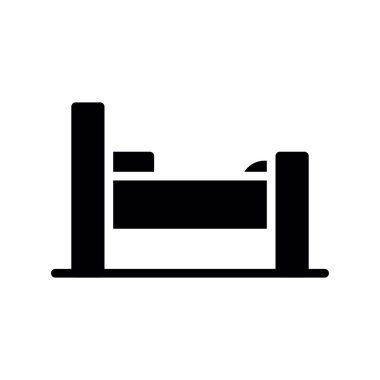 Otel yatağı sembolü vektör illüstrasyonu