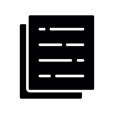 belge simgesi vektörü web ve mobil uygulama tasarımı, dizin logosu konseptiniz için beyaz arkaplanda izole edildi