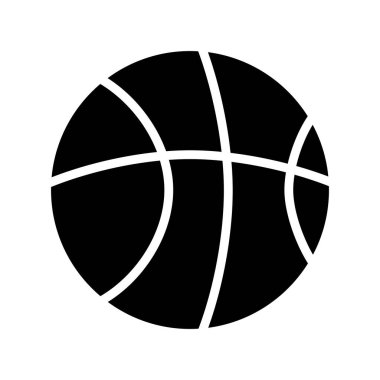 Basketbol topu düz simgesi