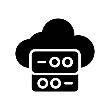 bulut vektörü düz simgesi