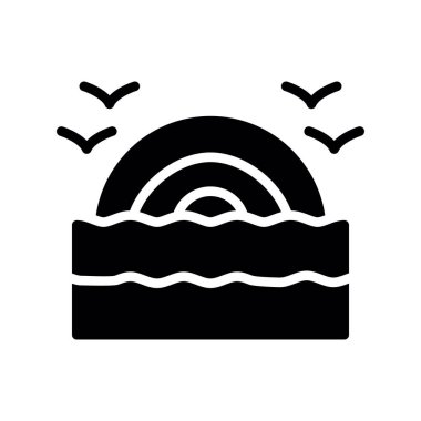 Sudaki bir yüzme havuzunun vektör çizimi