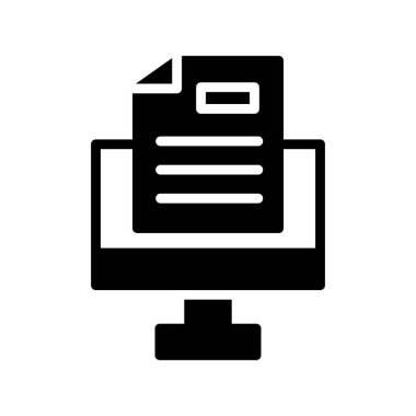 Dizüstü bilgisayar simgesi vektör çizimi