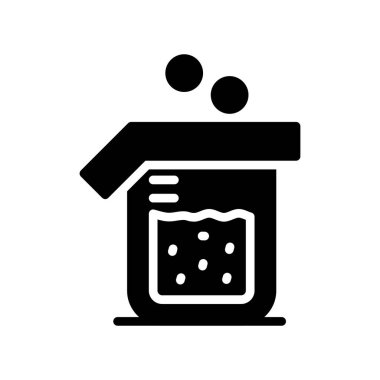 Yiyecek ve içecek ikonunun vektör illüstrasyonu