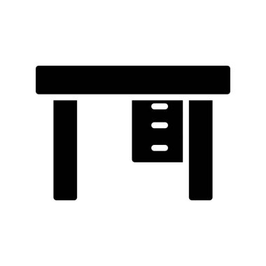 Masa simgesi. Web için sandalye vektör simgesinin basit çizimi