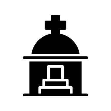 kilise kutsal kişilerin resmi, basit vektör çizim