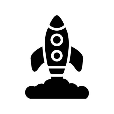 roket simgesi, vektör illüstrasyonu