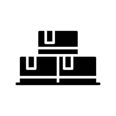 kutu vektör düz simgesi