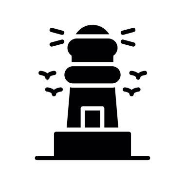 Ampullü bir deniz fenerinin vektör simgesi