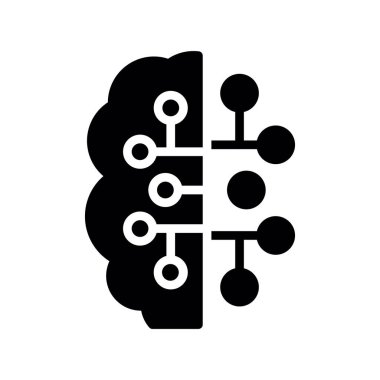 Beyin vektör simgesi, düz tasarım en iyi vektör simgesi