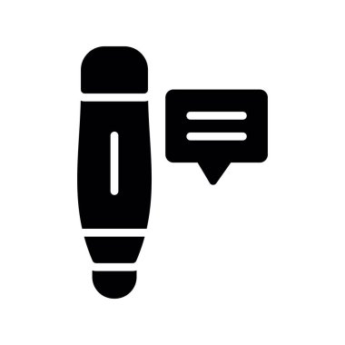 Kalem simgesi vektörü beyaz arkaplanda izole edildi, kalem işareti,