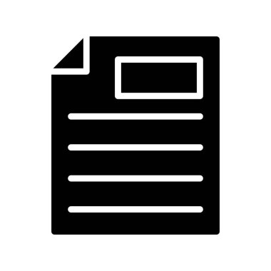 belge vektörü düz simge