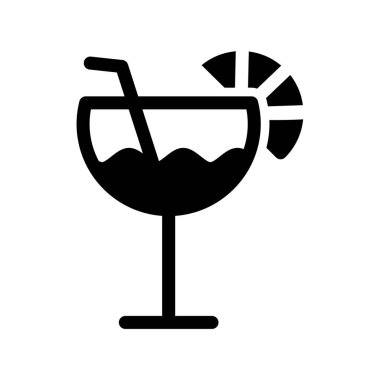 Kokteyl sembolü tasarımı. içecek simgesi.