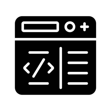 Web tasarımı düz vektör simgesi