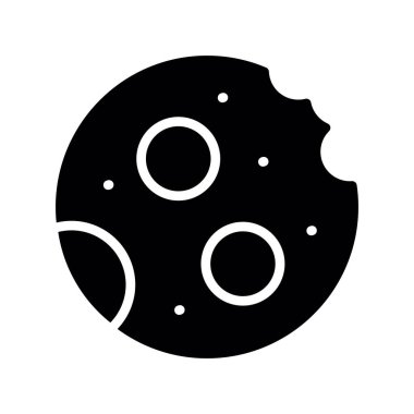 Ay ikonlu ay, vektör illüstrasyonu