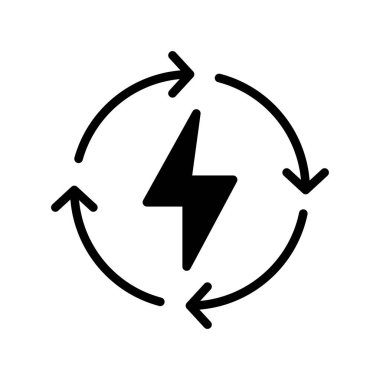 güç vektörü ince çizgi simgesi