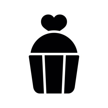 Kek Kabartma Vektör Simgesi Tasarımı