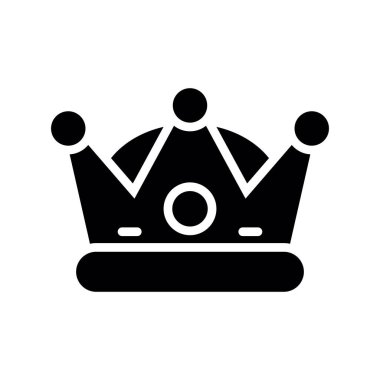 Taç simgesi vektörü, izole edilmiş işaret sembolü
