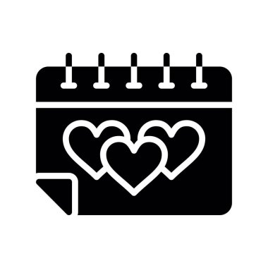 takvim tarihi aşk simgesi ana hat biçiminde
