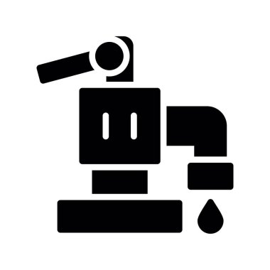 su şişesi vektör kabartma düz tasarım simgesi