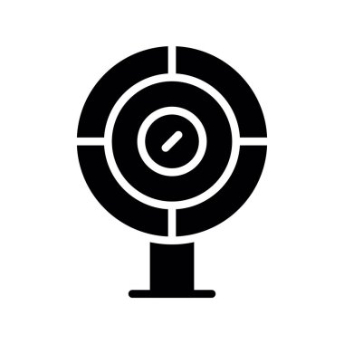 hedef glyph düz vektör simgesi