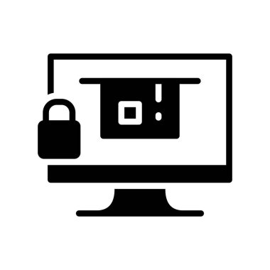 bilgisayar güvenlik sembolü vektör deseni