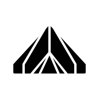 Bir üçgen simgesinin vektör illüstrasyonu