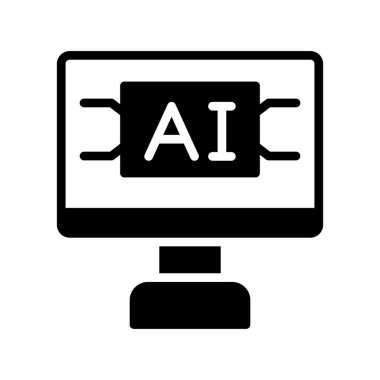 Ai vektör düz simge