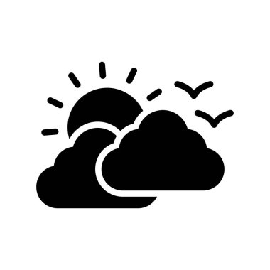 Şimşek simgeli bulut. vektör.