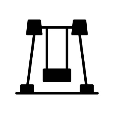 Beyaz arkaplanda spor salonu vektör simgesi