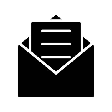 Zarf simgesi. posta düz illüstrasyon