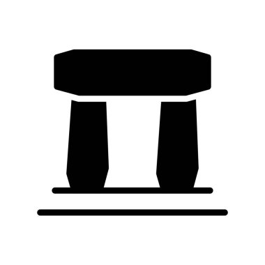 Masa başı simgesi. Beyaz arkaplanda izole edilmiş web tasarımı için stand vektör simgesinin basit gösterimi