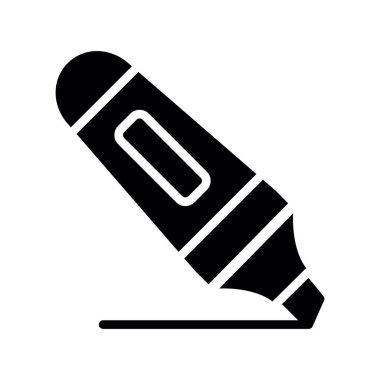 Kalem Kabartma Vektör Simgesi Tasarımı